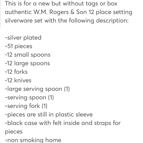 Roger and Son Silver Plated Silverware 50 piece - Picture 5 of 5